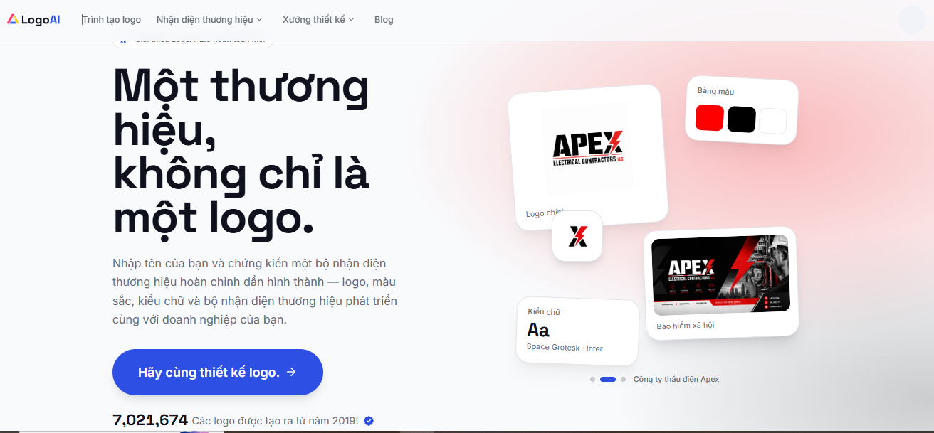 LogoAI là trình tạo logo AI đa mô hình