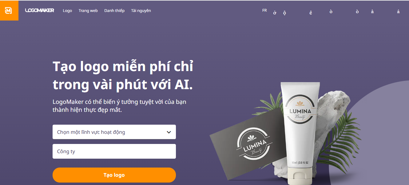 Logo Maker cung cấp dịch vụ miễn phí 100% với số lần tải xuống không giới hạn