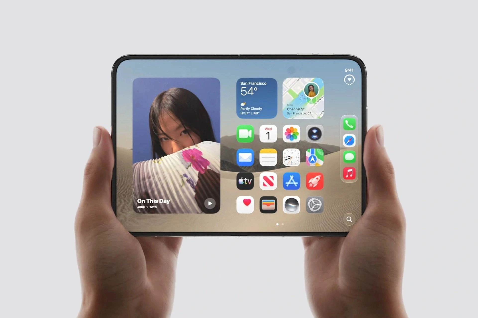 Màn hình trong 7.6 inch trên iPhone Duo
