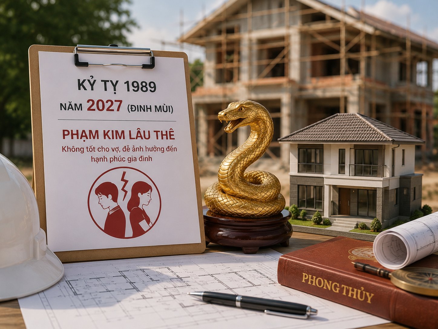 Gia chủ sinh năm 1989 không nên xây nhà 2027 vì phạm Kim Lâu Thê