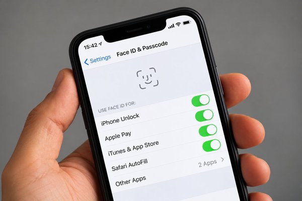 Touch ID sử dụng dấu vân tay, trong khi Face ID xác thực bằng công nghệ nhận diện khuôn mặt.