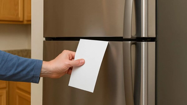 Hãy quan sát toàn bộ tình trạng bên ngoài của tủ lạnh