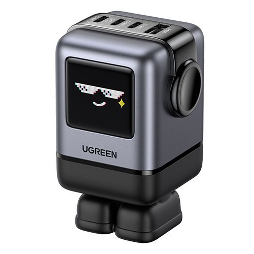 Ugreen Uno X688 nổi bật với công suất 100W, bốn cổng sạc, công nghệ GaN và màn hình TFT hiển thị trạng thái sạc