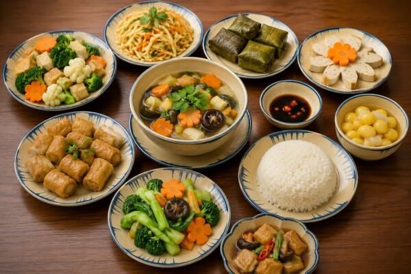 Gia chủ có thể chuẩn bị mâm cúng Tất niên chay