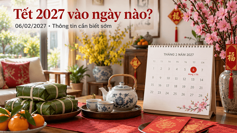 Giao thừa Tết Đinh Mùi 2027 diễn ra trong đêm 05/02/2027