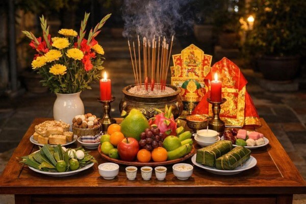 Một số lưu ý khi cúng giao thừa ngoài trời