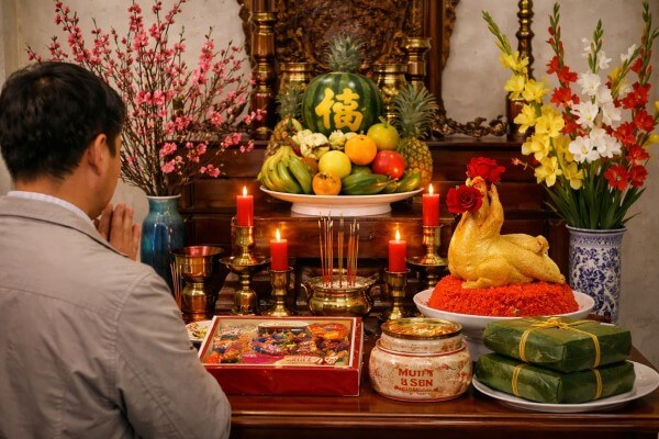 Tham khảo bài văn khấn giao thừa trong nhà