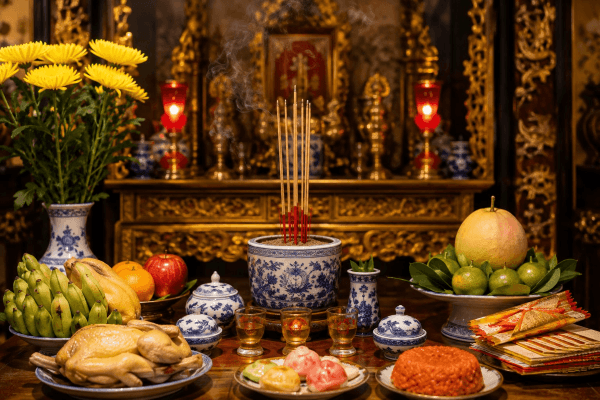 Mẫu văn khấn Gia tiên ngày Rằm