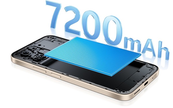 Vivo S60t được trang bị viên pin dung lượng 7.200mAh, đi kèm công nghệ sạc nhanh có dây công suất 90W
