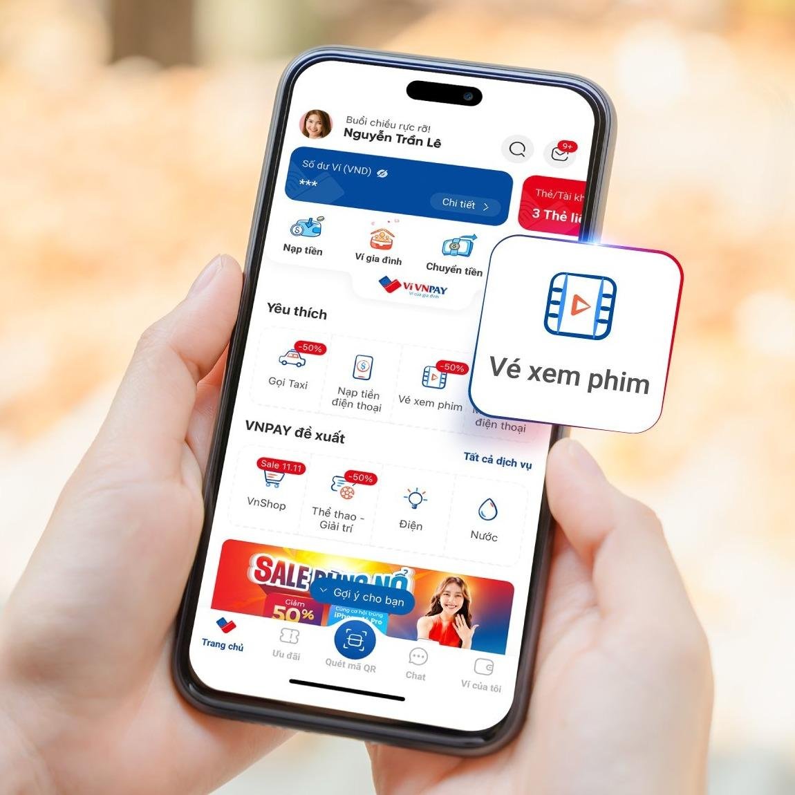VNPAY tích hợp đặt vé xem phim trên ứng dụng thanh toán và một số app ngân hàng