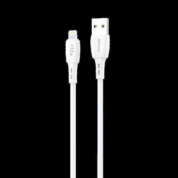 Xphone XPC12AL là cáp USB-A to Lightning 12W, phù hợp với thiết bị Apple dùng cổng Lightning và củ sạc USB-A